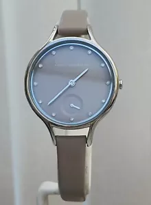 New French Connection FCUK Ladies Watch Grey Leather str. Lightweight RRP£89(p75 - Picture 1 of 12