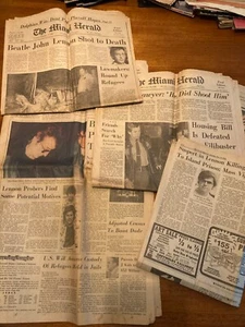 John Lennon - Dezember 1980, Lot von 5 Zeitungen - Bild 1 von 6