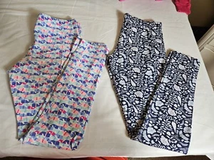 Vineyard Vines Girls Leggings Print Size Large Lot Of 2 - Picture 1 of 5