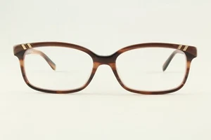 Rare Authentic Chloe CL1204 C03 52mm Brown Striped Frames Glasses France - Picture 1 of 5