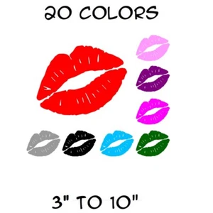 Kiss Lips Mark Vinyl Sticker Die-cut Car Decal Sexy (Color & Size to Choose) - Picture 1 of 6