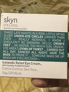 skyn ICELAND Relief Eye Cream 14g Full Size New Boxed - Picture 1 of 4