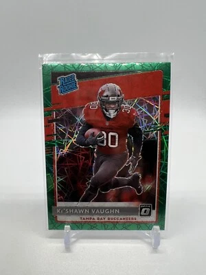 KE'SHAWN VAUGHN 2020 DONRUSS OPTIC GREEN VELOCITY PRIZM ROOKIE BUCCANEERS NM/M - Image 1 of 2