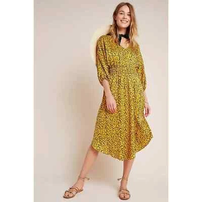 Anthropologie Marigold Midi Dress Sz XS printed v neck boho - Image 1 of 4