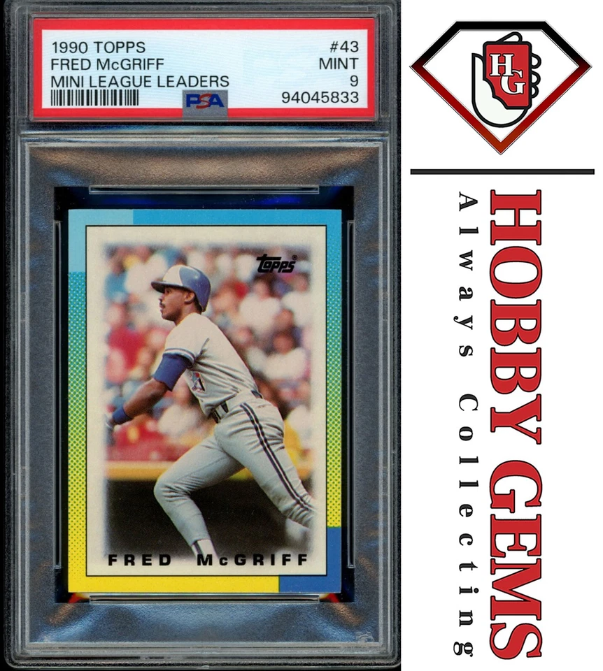 FRED MCGRIFF PSA 9 1990 Topps Mini League Leaders #43 - Image 1 of 2