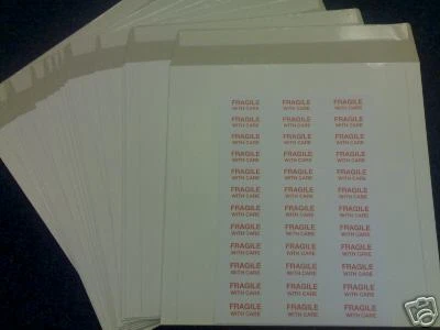 150 7" CORREOS DE DISCOS BLANCOS ETIQUETAS FRÁGILES GRATUITAS + FREEDEL