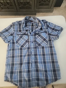 G by Guess Herren SS Knopfleiste / Größe L mit angenähtem Kreuz an der Schulter - Bild 1 von 13