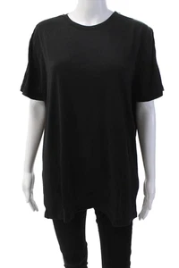 Givenchy Womens Cotton Logo Short Sleeve Detail Solid T-Shirt Black Size M - Picture 1 of 7