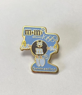 Vintage M&M Brand Barcelona Olympic Games Gymnastics Enamel Pin Rings - Image 1 of 4
