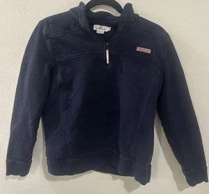 VINEYARD VINES Kid's 1/4 Zip Pullover Sweatshirt Navy Blue Small - Picture 1 of 4