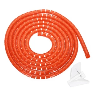 Cable Management Sleeve 5M/16.4ft 16mm Cord Organizer with 1 Tube Clamp PE Red - Afbeelding 1 van 5