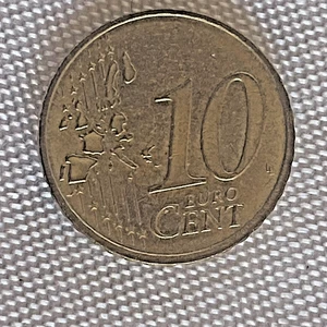 Coin Germany 10 Euro Cent 2002 A Circulated Brandenburg Gate Collectible 1st Map - Picture 1 of 7