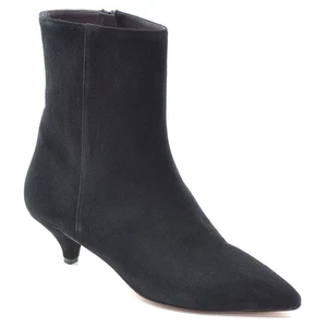 Womens Andrea Carrano Genny Zip Boots 40.5 / 9.5 Black Suede Booties Shoes New - Picture 1 of 5