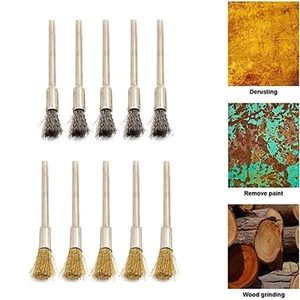 10pcs Drahtbürsten Drehwerkzeug Edelstahl Messing Rostentfernung Silber - Bild 1 von 12