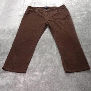Talbots Petite Womens 20WP Brown Corduroy Straight Leg Pants NWOT - Picture 1 of 11