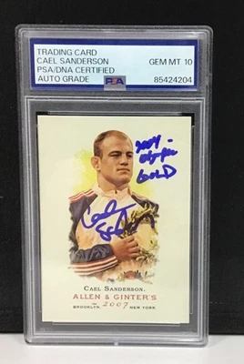 Cael Sanderson Signed Autographed Inscribed 2007 Allen And Ginter PSA Authentic - Image 1 of 2