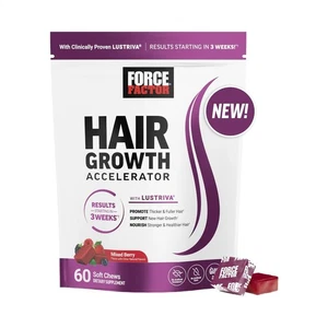 Acelerador de crecimiento del cabello masticables suaves, suplemento de vitaminas para el crecimiento del cabello para mujeres - Imagen 1 de 12