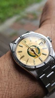 VINTAGE ROLEX DATE 1501 UAE ARMED FORCE LOGO MEN'S AUTOMATIC WATCH 1976 - image 1 of 4