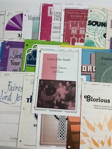 Octavo Choir Sheet Music Lot 30 Church Choral Sacred SATB Vintage Contemporary - Picture 1 of 6