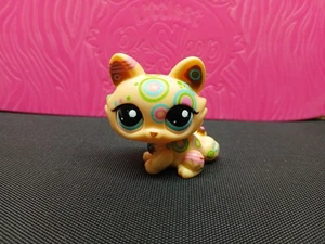 Littlest Pet Shop LPS gelbe Katze hockend buntes Tattoo #1839 - Bild 1 von 6