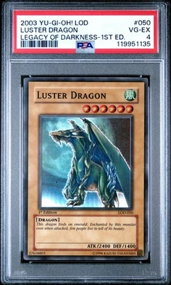 PSA 4 1ST EDITION Luster Dragon LOD-050 Legacy of Darkness Super Rare YUGIOH - Image 1 of 2