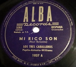 LOS TRES CABALLEROS 78 mi rico son / Arrependita ALBA latin BOLERO Guaracha HEAR - Picture 1 of 1