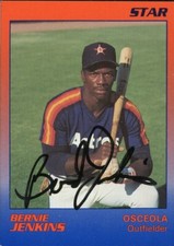 1989 Star Osceola Astros BERNIE JENKINS Signed Card autograph AUTO ANNISTON, AL