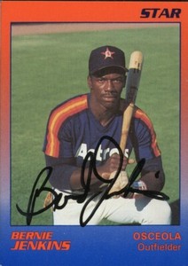 1989 Star Osceola Astros BERNIE JENKINS Signed Card autograph AUTO ANNISTON, AL