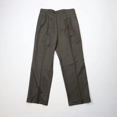 Pantalones chinos vintage años 90 Ralph Lauren para hombre 32x30 lana cachemir pierna ancha verde Foto 1 de 4
