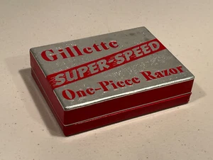 Vintage Gillette 1940s Super-Speed One-Piece Razor Set - Picture 1 of 6