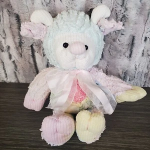 Fine Toys Goat Ram Sheep Plush Stuffed Animal Pastel Terry Cloth Chenille 12" - Picture 1 of 7