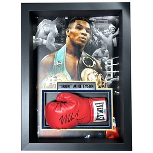 Mike Tyson Autographed Boxing Glove Framed Shadowbox Collage JSA COA Signed - Picture 1 of 8