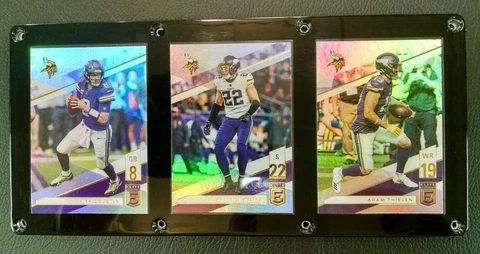 MINNESOTA VIKINGS 3 CARD PLAQUE KIRK COUSINS HARRISON SMITH ADAM THIELEN Cover