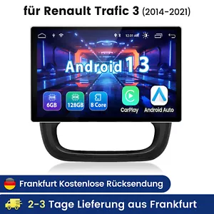 6+128G Carplay Für Renault Trafic Nissan Android13 Autoradio GPS Nav BT SWC DAB+ - Bild 1 von 20