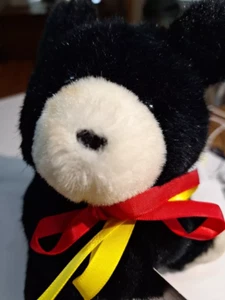 1990 HEARTLINE HALLMARK TEDDY BEAR PLUSH 8" VINTAGE STUFFED ANIMAL CARD HOLDER - Picture 1 of 7