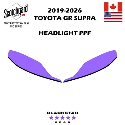 Toyota SUPRA GR 2019-2026 Pre-Cut 3M PRO Paint Protection Film Headlights PPF - Image 1 of 2