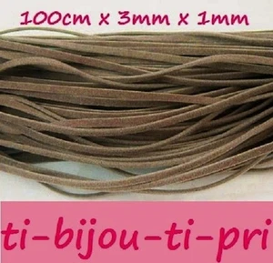 Lote De 5 Metros (5 X 1m) Cordones Platos Cordones Símil Ante 3mm Beis - Arena - Foto 1 di 1
