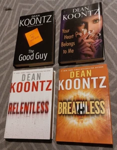 4 Dean Koontz Books Good Guy, Heart Belongs to Me, Relentless, Breathless -Bx15 - Picture 1 of 9