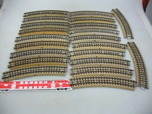 AI130-2# 21x Märklin H0/00 Track Piece (M-Track, Curved) For 3600/800, Very Good - Picture 1 of 5