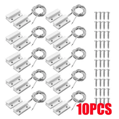 10PCS MC-38 NC Door Window Contact Sensor Magnetic Switch for Home Alarm System