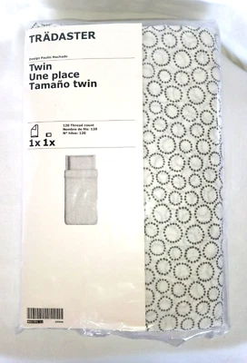 Funda nórdica IKEA Twin Tradaster + funda de almohada blanca/gris 103.29.66 NUEVA caja abierta Foto 1 de 2