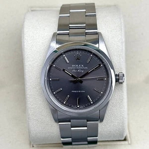 Rolex Air King 34mm MINT RARE Grey Dial Oyster Perpetual Stainless Steel 1991 - Picture 1 of 11