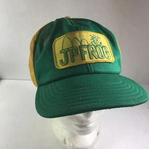 Vtg 80’s Snapback Hat Truckers Cap JP Frog - Picture 1 of 8