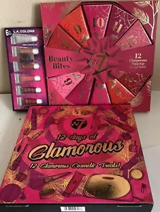 3 Pack W7 Makeup 12 Days of Glamorous Holiday Gift Set 12 Cosmetic Treats Each - Picture 1 of 4