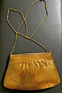 Clutch Gold Metallic VINTAGE mit goldenem Kettenriemen - Bild 1 von 4