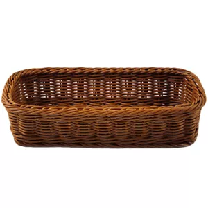 Rattan Woven Organizer Tray Organizer Silverware Container Box - Picture 1 of 12