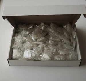 100 Pack Economic Nylon / Cord White Rosaries - Picture 1 of 3
