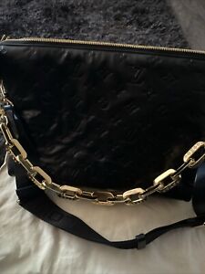 Louis Vuitton Coussin Shoulder Bag PM Black Leather
