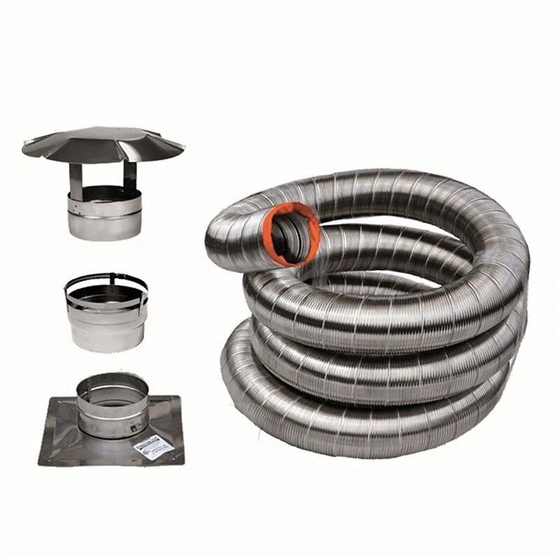 KIT DE REVESTIMIENTO FLEXIBLE DE ACERO INOXIDABLE VORTEX 6"X 25' PARA INSERTOS Foto 1 de 1