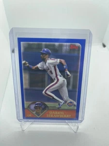 2023 Topps Archives Baseball Blue Border Darryl Strawberry #244 New York Mets SP - Picture 1 of 2